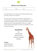 Arbeitsblatt: Elfchen zum Zoo
