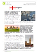 England: Lesetext mit Aufgaben