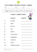 Englisch Vokabeln zu Ostern (deutsch-englisch)