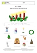 Englische Wörter zum Advent Abbildungen zuordnen Englische Wörter zum Advent Abbildungen zuordnen