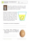 Arbeitsblatt: Experiment: Der Eierschalenversuch