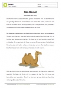 Arbeitsblatt: Fabel: Das Kamel