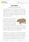 Arbeitsblatt: Fabel: Das Nilpferd