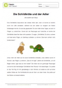 Arbeitsblatt: Fabel: Die Schildkröte und der Adler