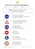 Fahrrad Verkehrszeichen: Richtig/Falsch ankreuzen