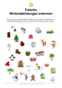 Arbeitsblatt: Falsche Winterabbildungen erkennen