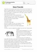 Arbeitsblatt: Fantasiegeschichte Giraffen