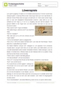 Arbeitsblatt: Fantasiegeschichte: Löwenspiele
