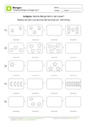 Arbeitsblatt: Fehlende Menge eintragen bis 7
