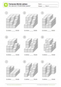 Arbeitsblatt: Fehlende Würfel zählen