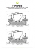 Arbeitsblatt: Fehlerbild - Das Wikingerschiff