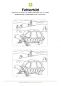 Arbeitsblatt: Fehlerbild - Die Schildkröte