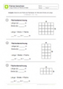 Arbeitsblatt: Flächenberechnung: Ausmessen und Formel
