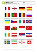 Flaggen der Fußball EM 2016 Teilnehmer bestimmen