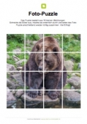 Arbeitsblatt: Fotopuzzle Braunbär