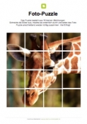Arbeitsblatt: Fotopuzzle Giraffe