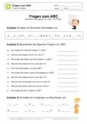 Arbeitsblatt: Fragen zum ABC