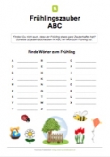 Arbeitsblatt: Frühlingszauber ABC