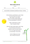 Gedicht mit Fragen: Ganz schön was los