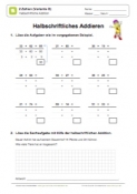 Arbeitsblatt: Halbschriftliche Addition - 2 Zahlen (Variante B) - 02