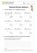 Arbeitsblatt: Halbschriftliche Addition - 2 Zahlen (Variante B) - 03