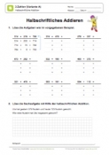 Arbeitsblatt: Halbschriftliche Addition - 3 Zahlen (Variante A) - 02