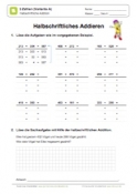 Arbeitsblatt: Halbschriftliche Addition - 3 Zahlen (Variante A) - 03