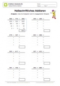 Arbeitsblatt: Halbschriftliche Addition - 4 Zahlen (Variante B) - 02