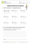 Arbeitsblatt: Halbschriftliche Division Übungen 03