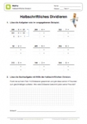 Arbeitsblatt: Halbschriftliche Division Übungen 05