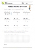 Halbschriftliche Division Übungen 08