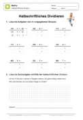 Halbschriftliche Division Übungen 09