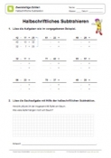 Halbschriftliche Subtraktion - 03 (zweistellige Zahlen)