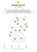 Arbeitsblatt: Hauptstädte der Bundesländer bestimmen mit Karte