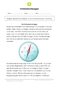 Arbeitsblatt: Himmelsrichtungen und Kompass