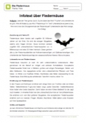 Arbeitsblatt: Infotext Fledermaus