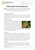 Arbeitsblatt: Infotext zum Schmetterling