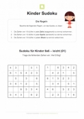 Arbeitsblatt: Kinder Sudoku 6x6 - 01 (leicht)