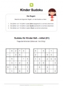 Arbeitsblatt: Kinder Sudoku 6x6 - 01 (mittel)