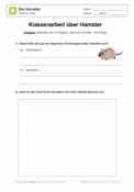 Klassenarbeit Hamster