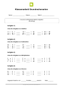 Klassenarbeit Mathe Grundrechenarten