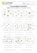 Arbeitsblatt: Kleines 1x1: Tauschaufgaben aus Symbolen ablesen