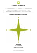 Arbeitsblatt: Kompass mit Merksatz