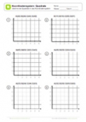 Arbeitsblatt: Koordinatensystem: Quadrate einzeichnen