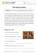 Lesen und verstehen auf Englisch - The bunny school