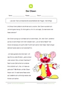 Arbeitsblatt: Lesetext - Der Clown