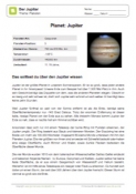 Lesetext - Planet Jupiter