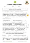 Lückentext: Besuch zu Ostern (der oder die) Lückentext: Besuch zu Ostern (der oder die)