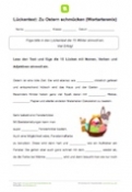 Lückentext: Schmücken zu Ostern Lückentext: Schmücken zu Ostern