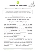 Arbeitsblatt: Lückentext Verben - Ein ganz besonderes Krippenspiel